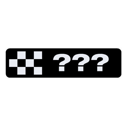 Chequer and Number GEL Badge