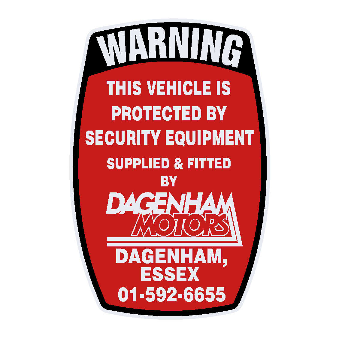 Dagenham Motors Security Decal / DMB Graphics Ltd