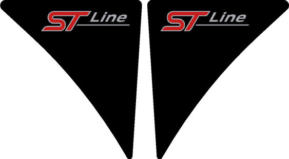 Fiesta Mk7.5 'ST-Line' Wing GEL Badges - PAIR