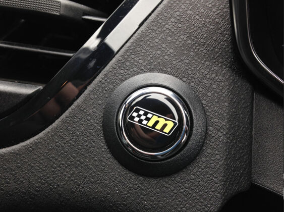 'M'otorsport Logo Start button GEL Badge - 20mm