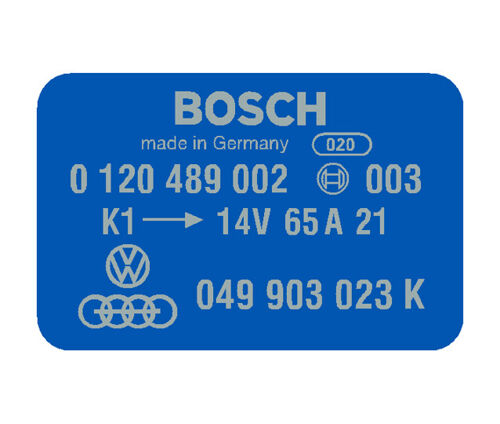 BOSCH Coil Decal - Blue - 0120489002