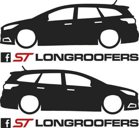 Longroofers Silhouette Decal - Focus Mk3.5 Facelift