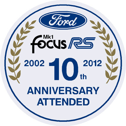 Focus Mk1 RS Owners Club - 10 Year Anniversary Window Sticker