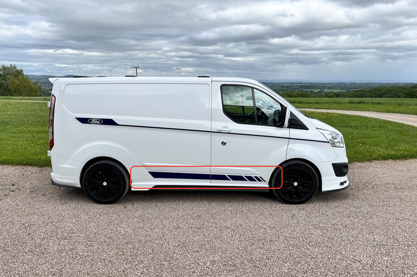 Transit Mk7 Custom Lower Side Stripes DMB Graphics Ltd