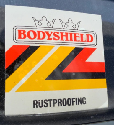 Bodyshield Rustproofing Decal