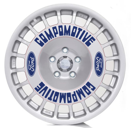 Compomotive Wheel Decals with Ford logos