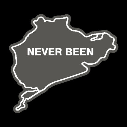 Nurburgring 'Never Been' Track Decal - Original Style
