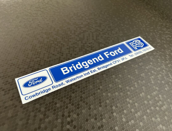 Bridgend Ford - Dealer Sticker