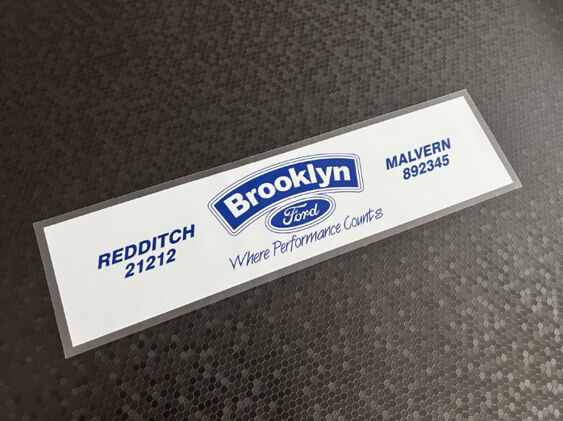 Brooklyn Ford - Redditch Malvern - Dealer Sticker