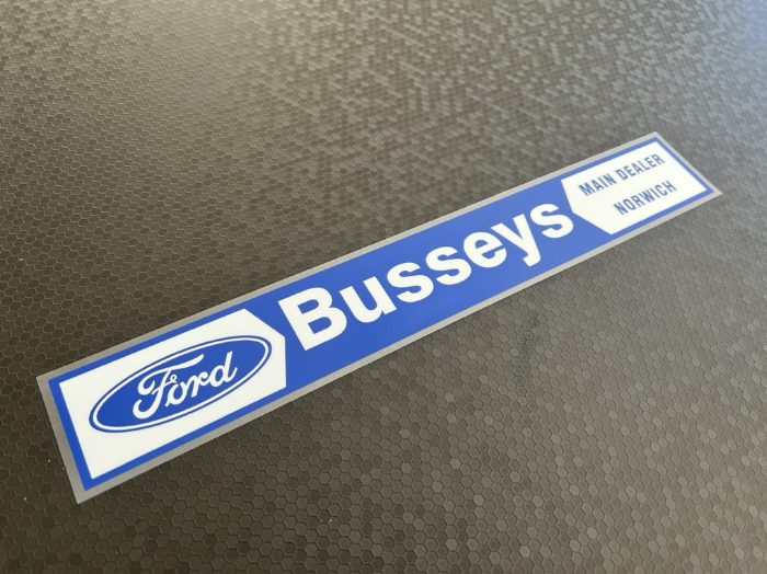 Busseys Norwich Ford Dealer Sticker / DMB Graphics Ltd