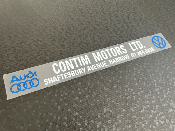 Contim Motors - Harrow - VW Audi - Dealer Sticker