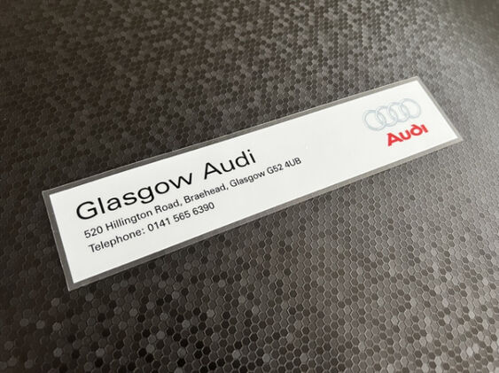 Glasgow Audi - Dealer Sticker