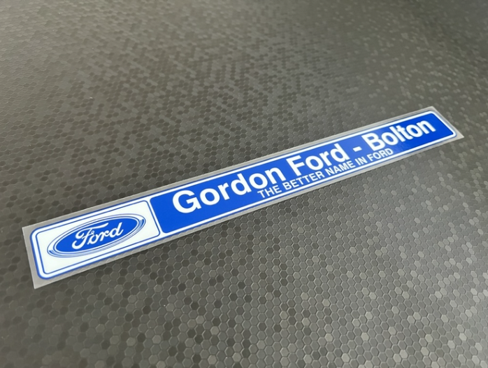 Gordon Ford Bolton Ford Dealer Sticker / DMB Graphics Ltd