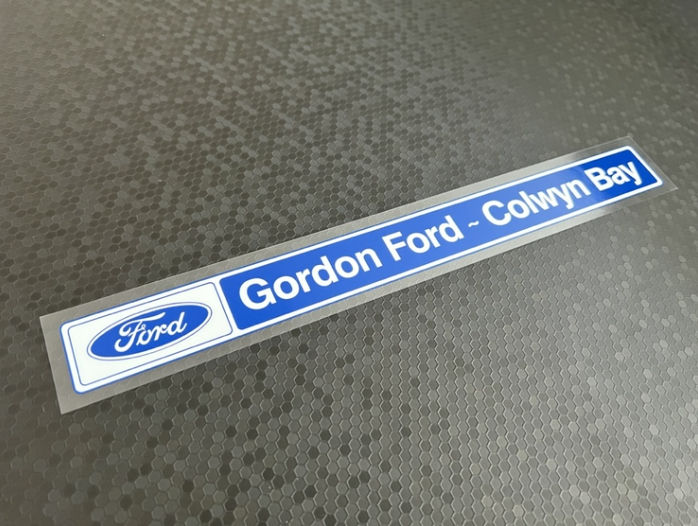 Gordon Ford Colwyn Bay Ford Dealer Sticker