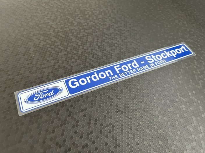 Gordon Ford Stockport Ford Dealer Sticker
