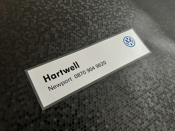 Hartwell VW - Newport - Dealer Sticker