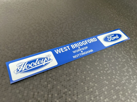 Hooleys - West Bridgford - Worksop - Ford - Dealer Sticker