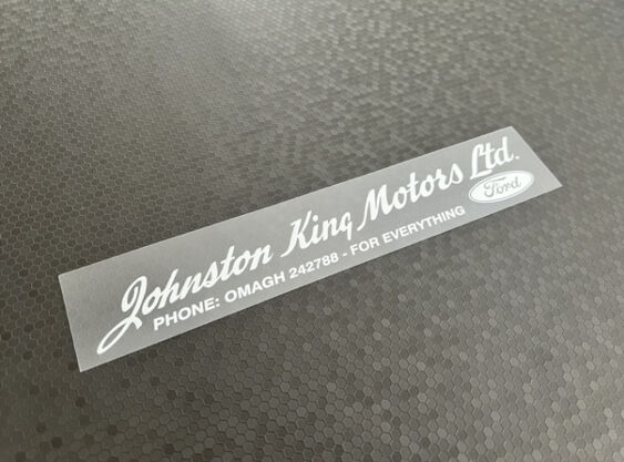 Johnston King Motors - Omagh - Ford - Dealer Sticker