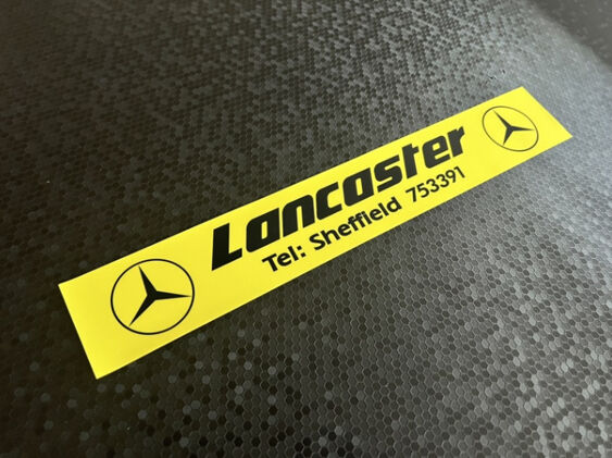 Lancaster - Sheffield - Mercedes - Dealer Sticker