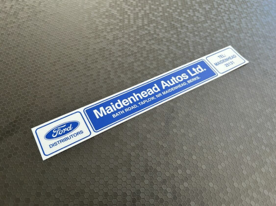 Maidenhead Autos - Ford - Dealer Sticker