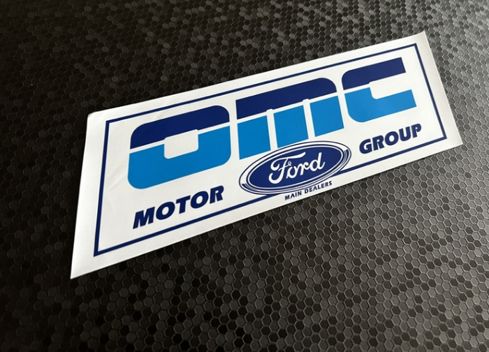 OMC Chorley Oldham Macclesfield Ford Dealer Sticker OMC Chorley Oldham Macclesfield Ford Dealer Sticker