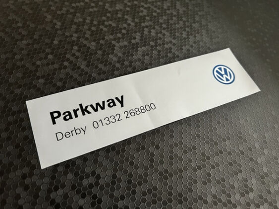 Parkway - Derby - VW - Dealer Sticker