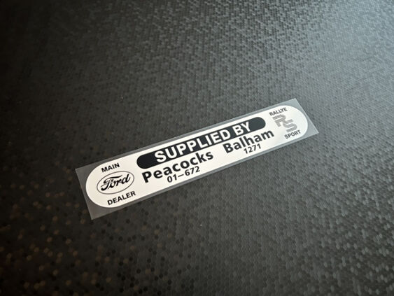 Peacocks of Balham - OLD - Ford - Dealer Sticker