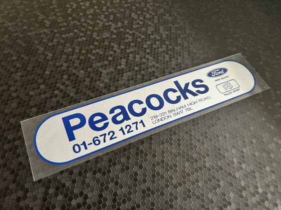 Peacocks of Balham - South West London - Ford - Dealer Sticker