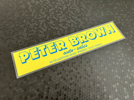 Peter Brown Auto Sales - Ipswich - Dealer Sticker