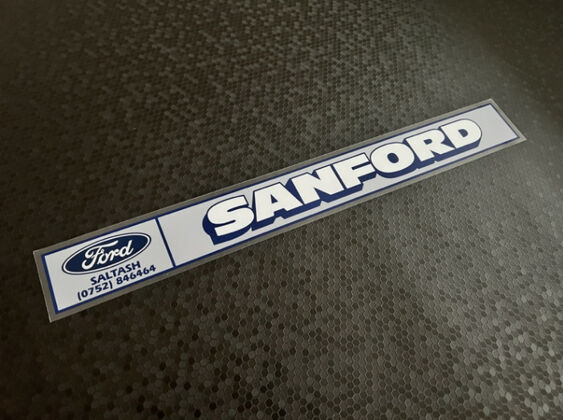 Sanford Ford of Saltash - Cornwall - Dealer Sticker
