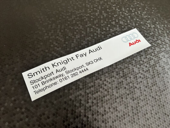 Smith Knight Fay - Stockport - Audi - Dealer Sticker