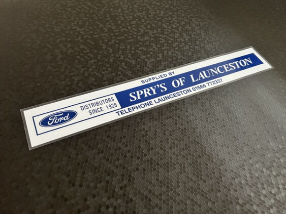 Sprys of Launceston - Ford - Dealer Sticker