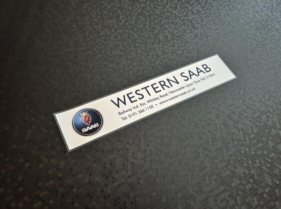 Western Saab - Newcastle upon Tyne - Dealer Sticker