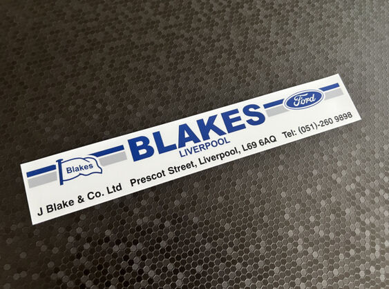 Blakes of Liverpool - Ford - Dealer Sticker