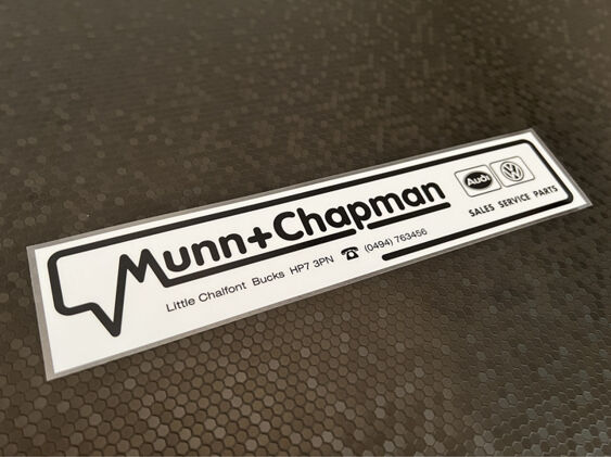 Munn and Chapman VW Audi - Little Chalfont Bucks - Dealer Sticker