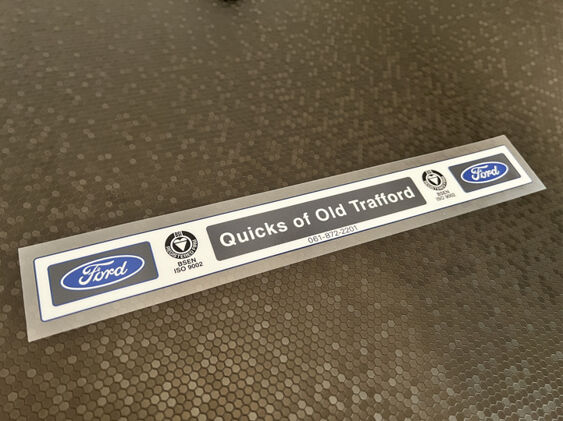 Quicks of Old Trafford - Manchester - Ford - Dealer Sticker
