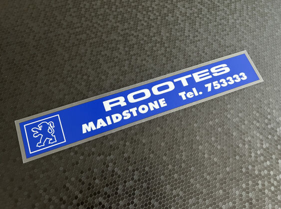 Rootes of Maidstone Kent - Peugeot - Dealer Sticker