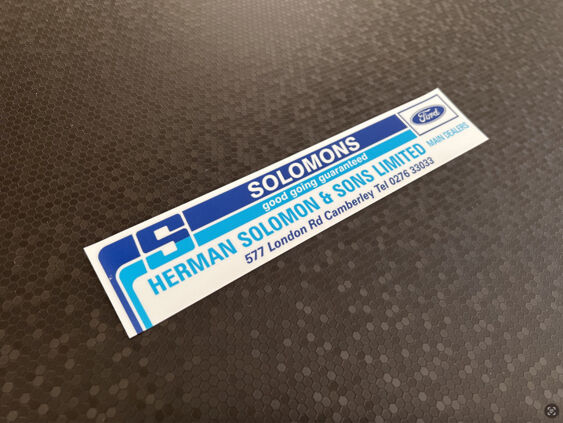 Herman Solomon & Sons - Camberley - Ford - Dealer Sticker