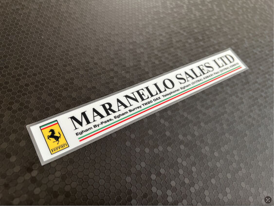 Maranello - Egham Surrey - Ferrari - Dealer Sticker