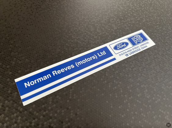 Norman Reeves - Uxbridge - Ford - Dealer Sticker