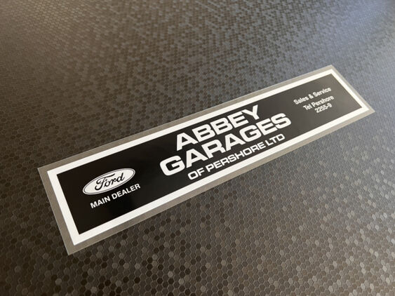 Abbey Garages - Pershore - Ford - Dealer Sticker
