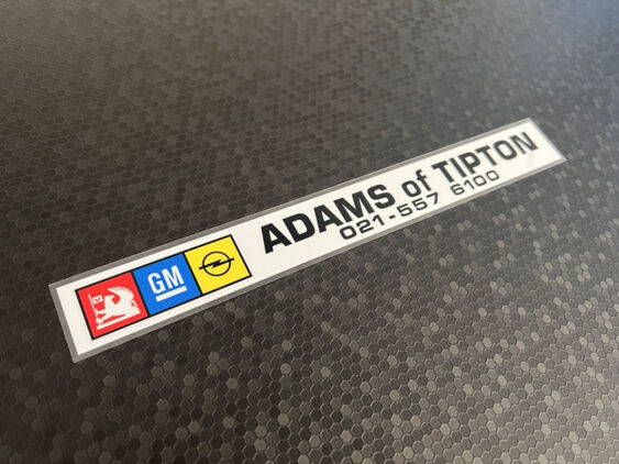 Adams of Tipton - Vauxhall Opel - Dealer Sticker