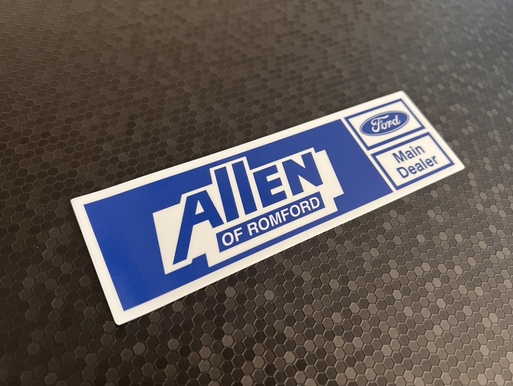 Allen Ford of Romford Dealer Sticker / DMB Graphics Ltd