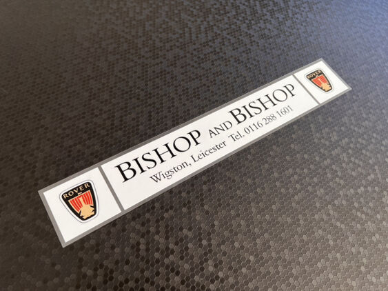 Bishop and Bishop - Leicester - Rover - Dealer Sticker