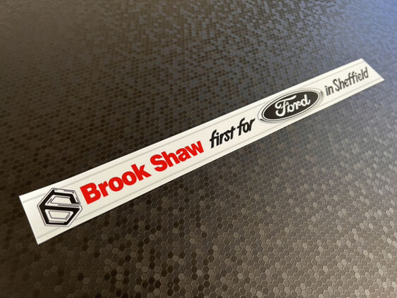 Brook Shaw - Sheffield - Ford - Dealer Sticker