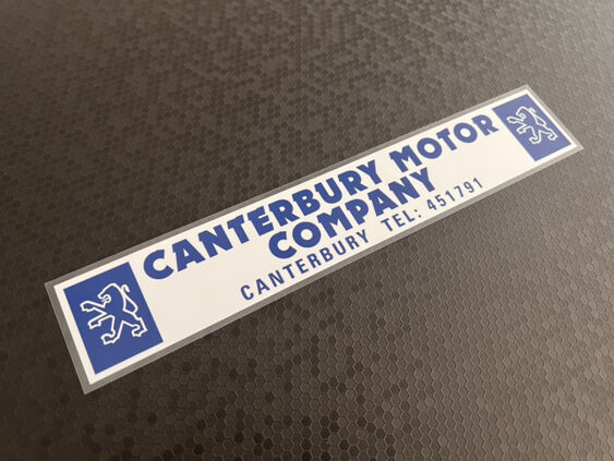Canterbury Motor Company - Peugeot - Dealer Sticker