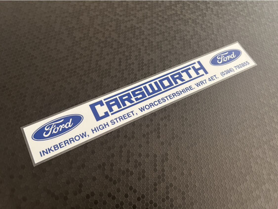 Carsworth - Inkberrow Worcestershire - Ford - Dealer Sticker