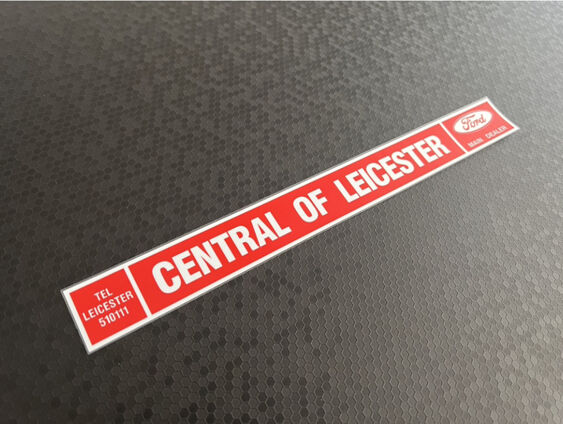 Central of Leicester - Ford - Dealer Sticker