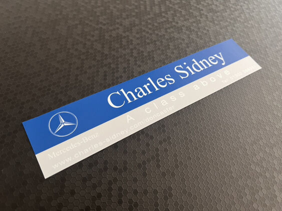 Charles Sidney - Doncaster - Mercedes - Dealer Sticker