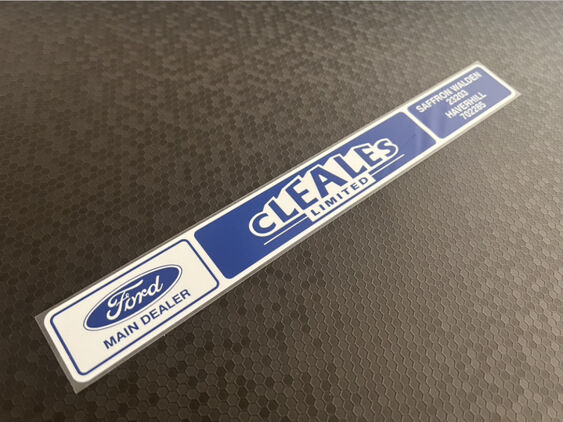 Cleales Limited - Saffron Walden - Haverhill - Ford - Dealer Sticker